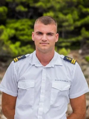 Marin Eterović, deckhand on yacht Karisma. He looks after the water toys, the equipment and everything that keeps the yacht guest-ready.